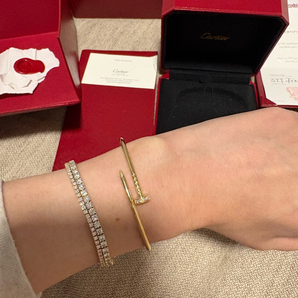 Juste un clou with diamonds size 17